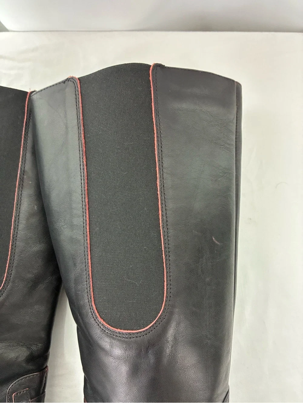 NAOT Leather Knee High Boots EU 37 US 6.5-7 Brown Riding Comfort Zip Boots